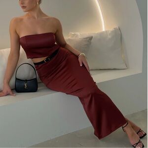 Meshki Mariah Maxi Satin Skirt